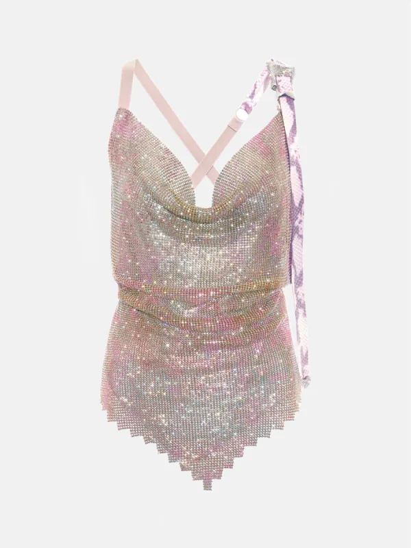 Rhinestoned Beyan Top Mirage sold by Poster Girl