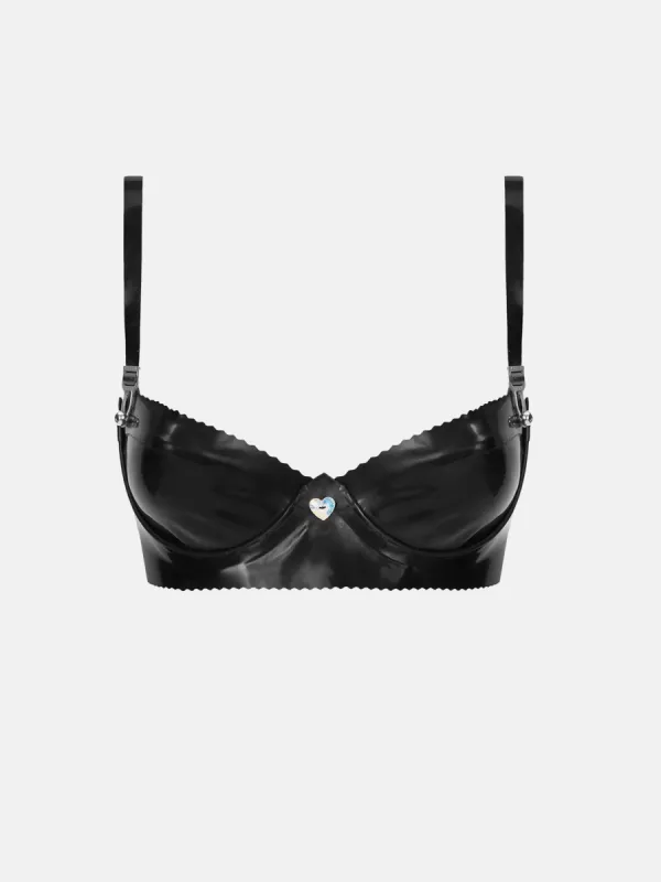 Latex Charisma Bra Jet Black sold by Poster Girl