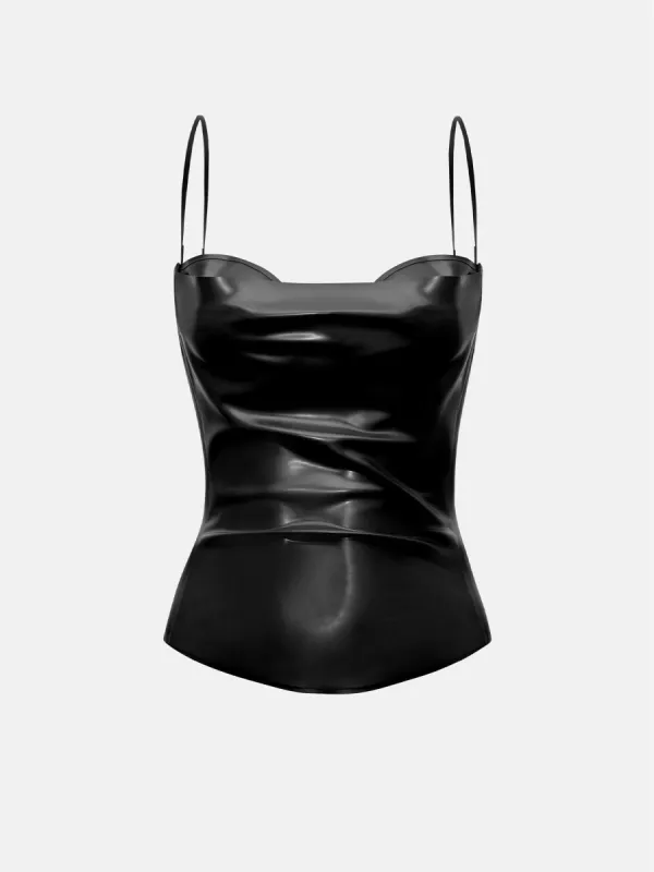 Tart Latex Top Black sold by Poster Girl