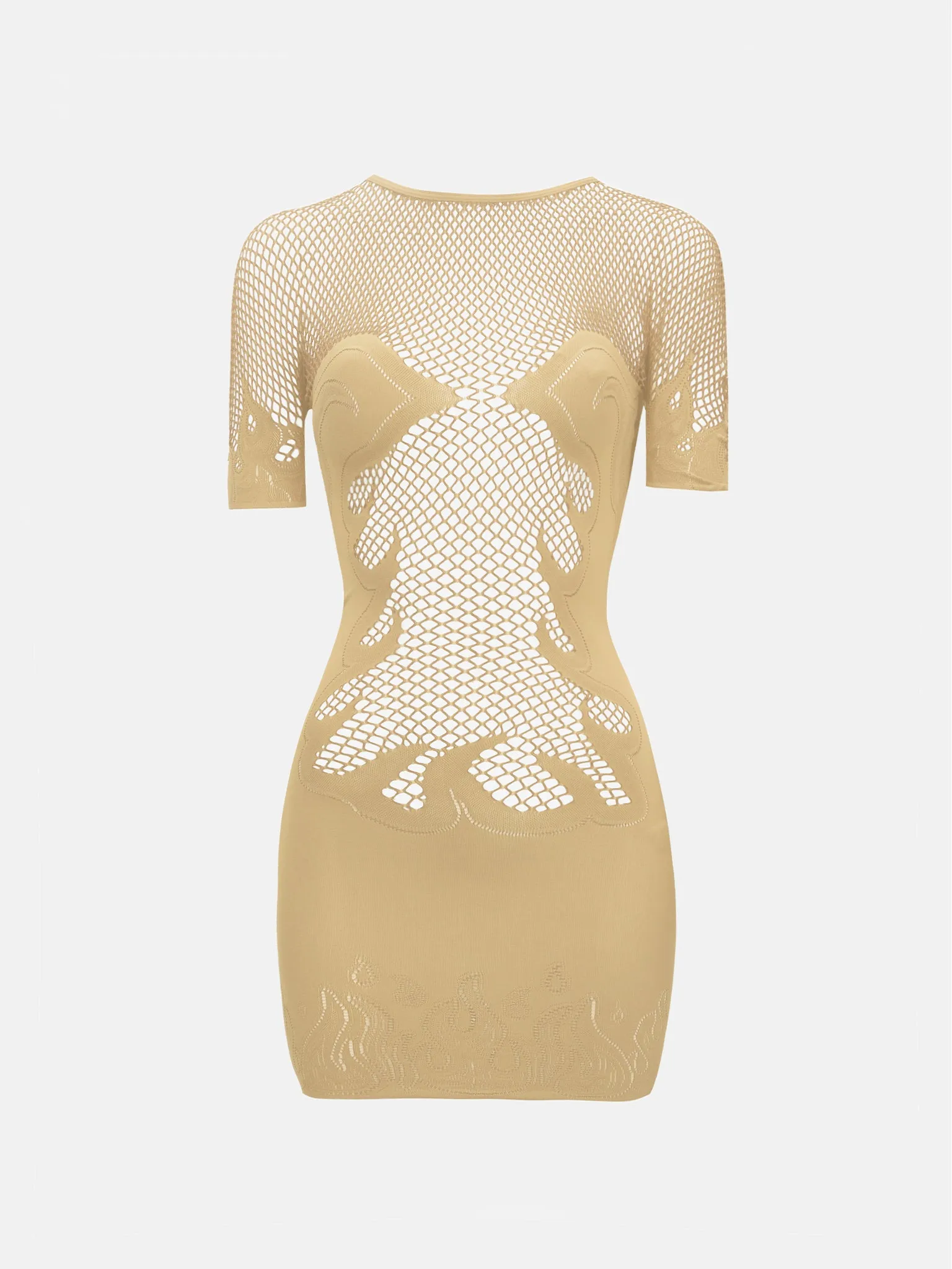 Pin-Up Mini Dress Beige sold by Poster Girl