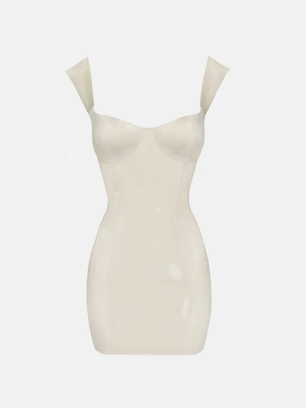 Holli Would Latex Dress White sold by Poster Girl