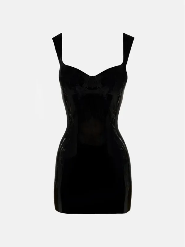 Holli Would Latex Dress Black sold by Poster Girl