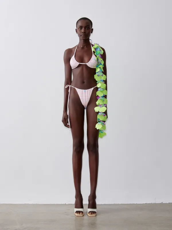 Keaton Bikini Bottoms Pink Gingham sold by Poster Girl