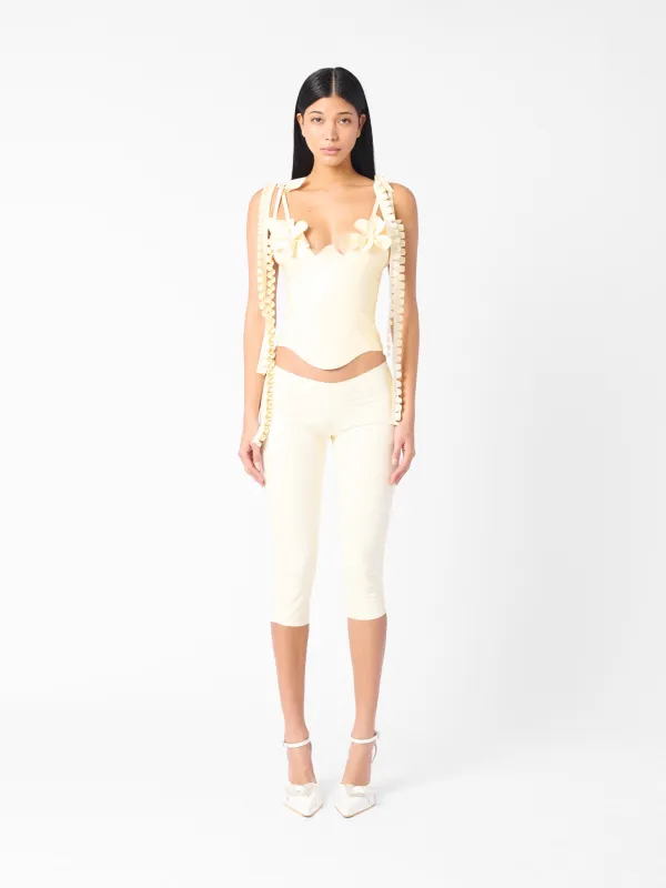 Cassidy Latex Capris White made by Poster Girl