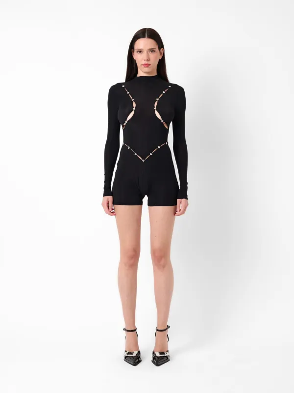 Pika Playsuit Black sold by Poster Girl