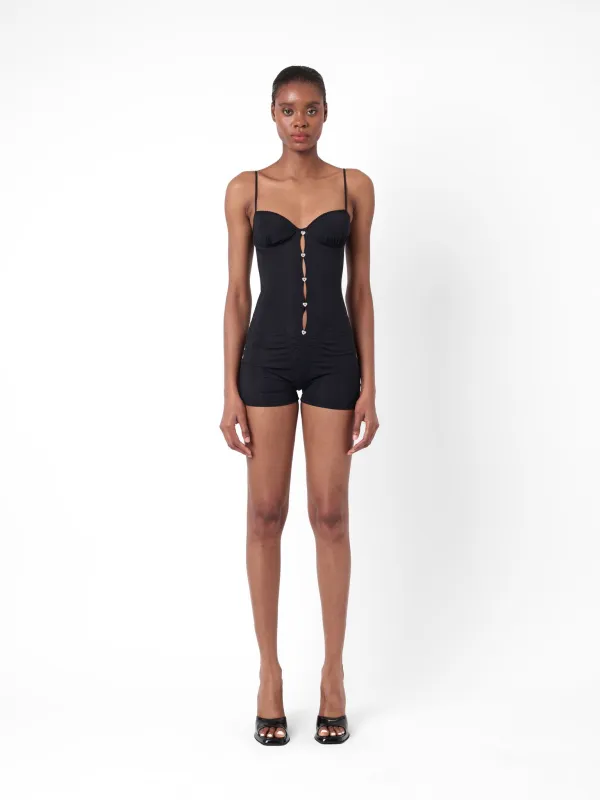 Goldie Playsuit Black sold by Poster Girl