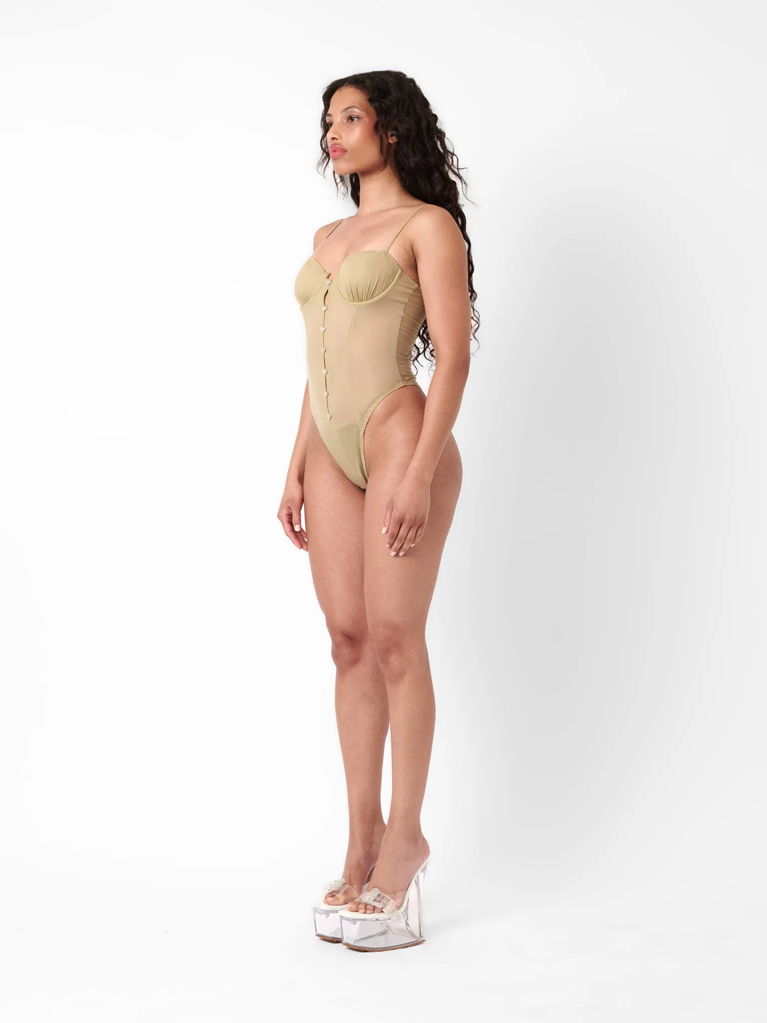 Vixxen Bodysuit Taupe sold by Poster Girl product image thumbnail 4