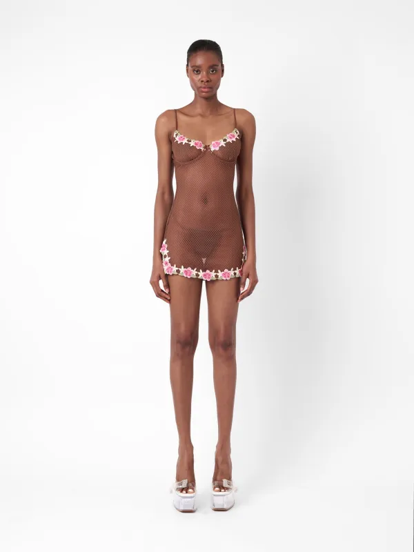 Peony Dress Brown sold by Poster Girl