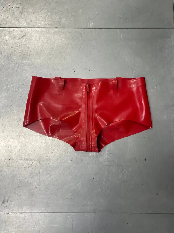 Agnes Latex Shorts Red sold by Poster Girl
