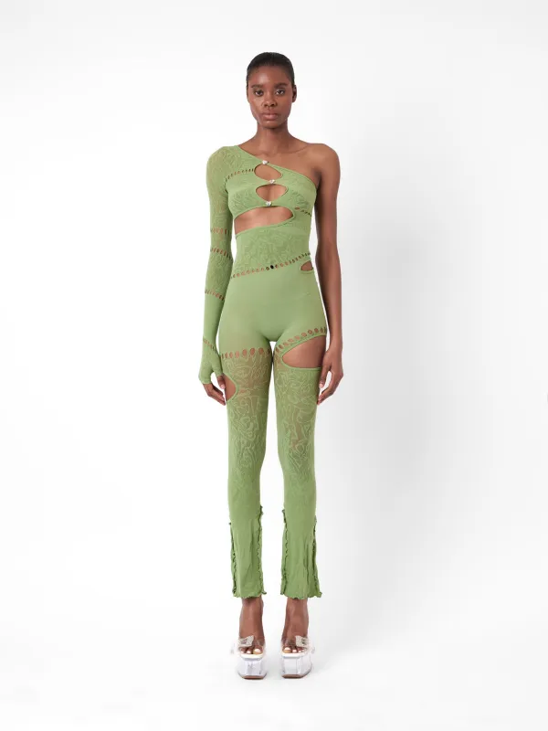 Jinx Jumpsuit Sativa Green sold by Poster Girl