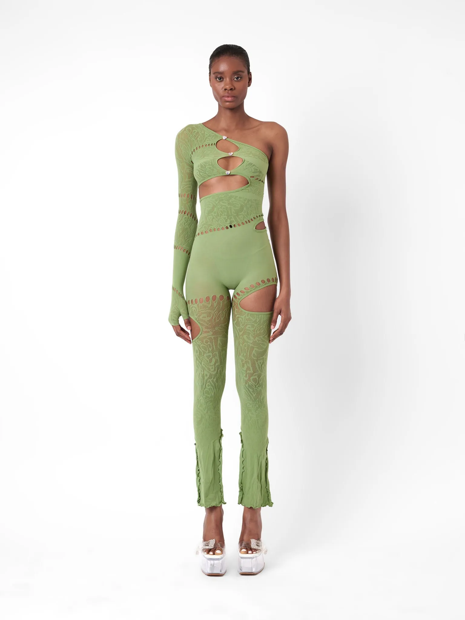 Jinx Jumpsuit Sativa Green sold by Poster Girl