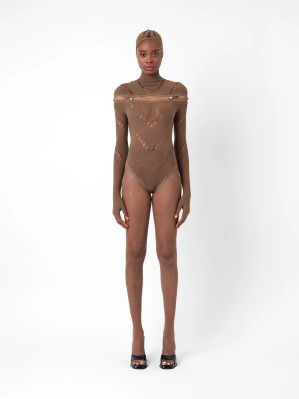Pearl Bodysuit Kahlua Brown sold by Poster Girl