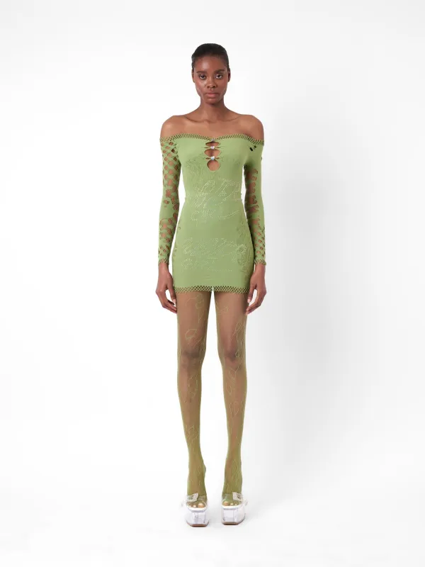 Coco Dress Sativa Green sold by Poster Girl