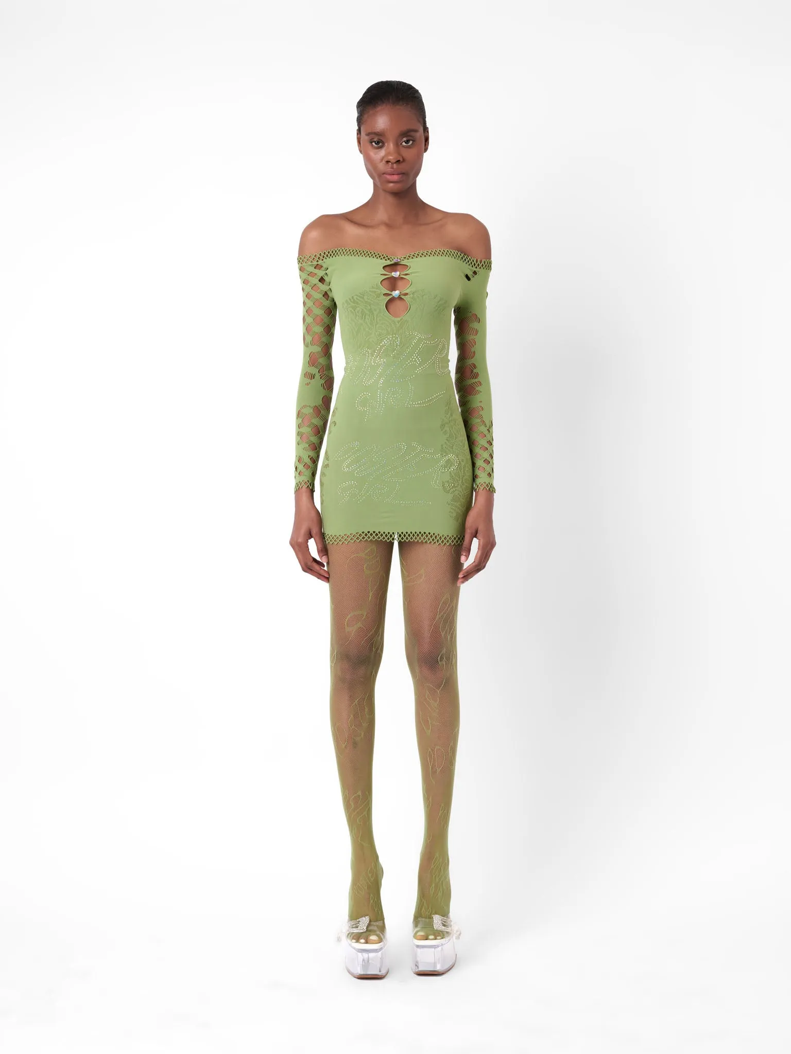 Coco Dress Sativa Green sold by Poster Girl
