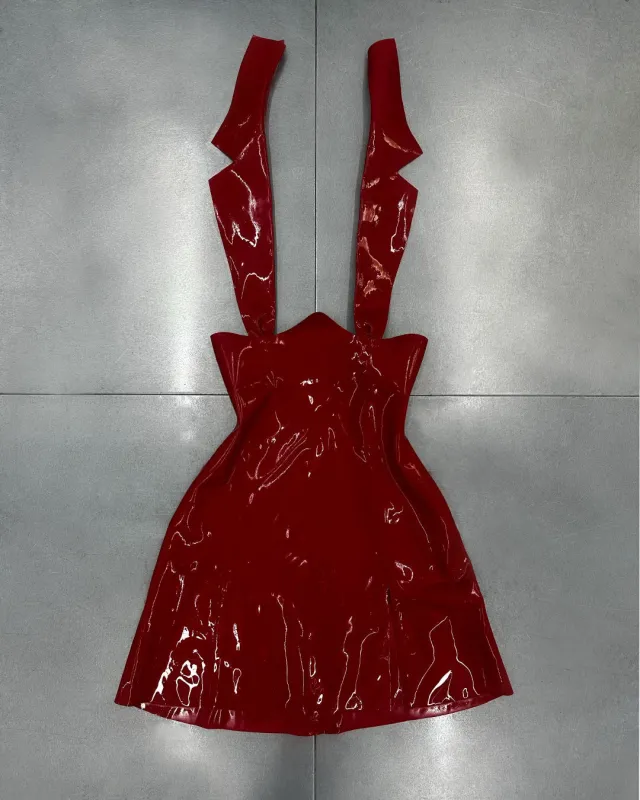 Red Latex Dress made by Poster Girl