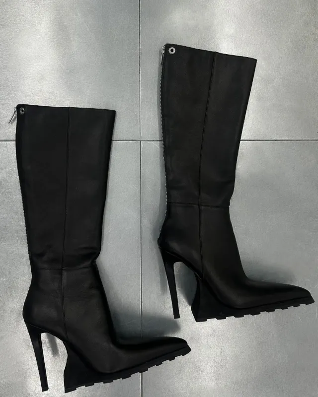 Black Mid Length Boots sold by Poster Girl