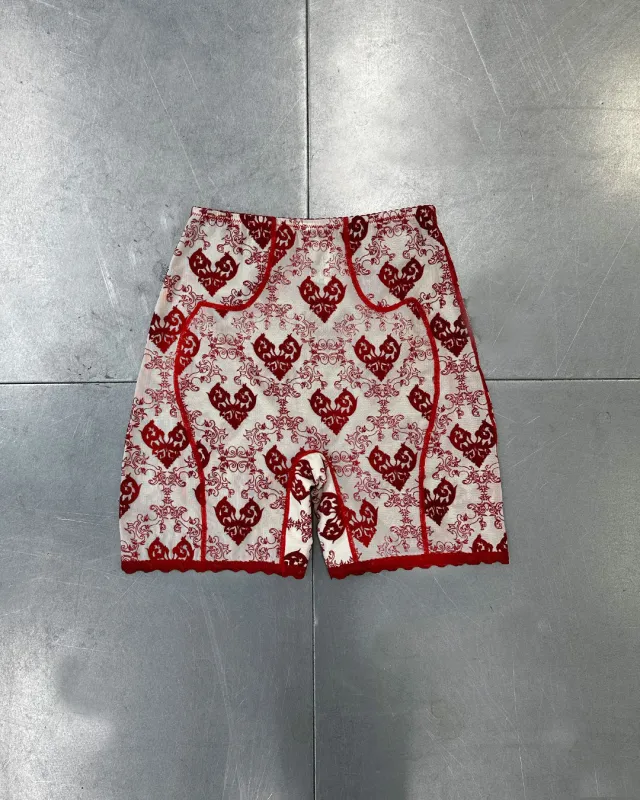 Flocked Red Shorts sold by Poster Girl