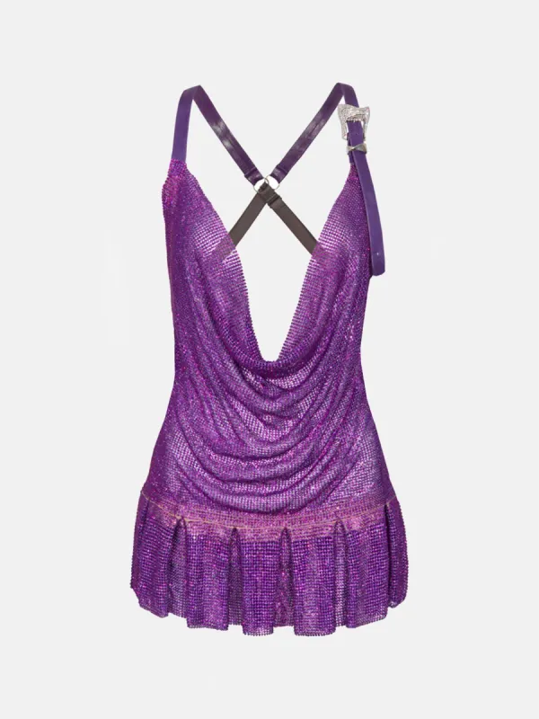 Barbara Mini Dress Amethyst sold by Poster Girl