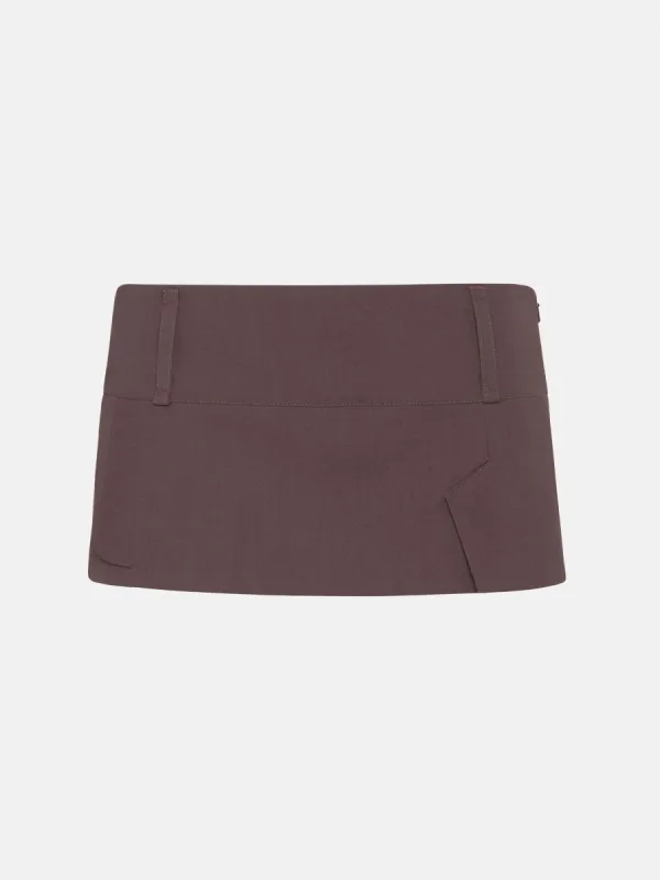 Suzan Micro Tailored Skirt Tobacco made by Poster Girl