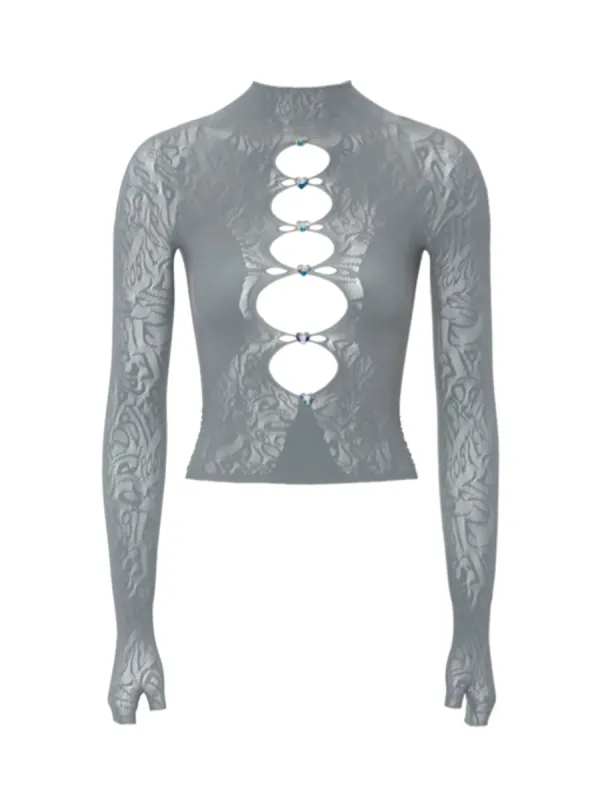 Zenobia Top Smoke sold by Poster Girl