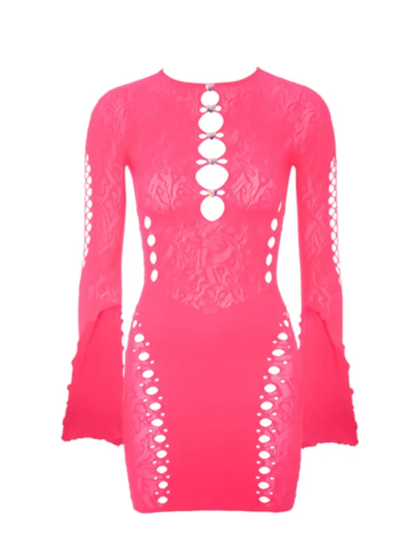 Cherry Dress Shocking Pink sold by Poster Girl