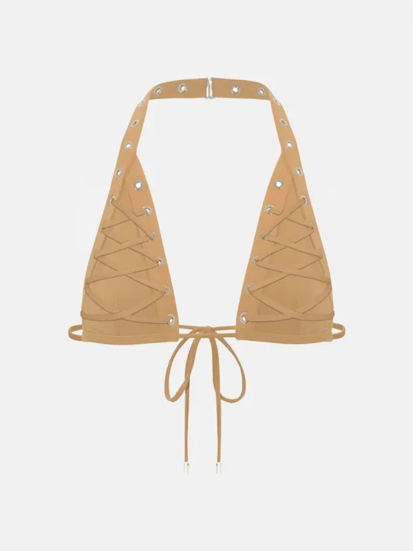 Olivia Bikini Top Biscotti sold by Poster Girl