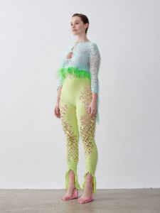 Feather Mira Top Soft Turquoise sold by Poster Girl