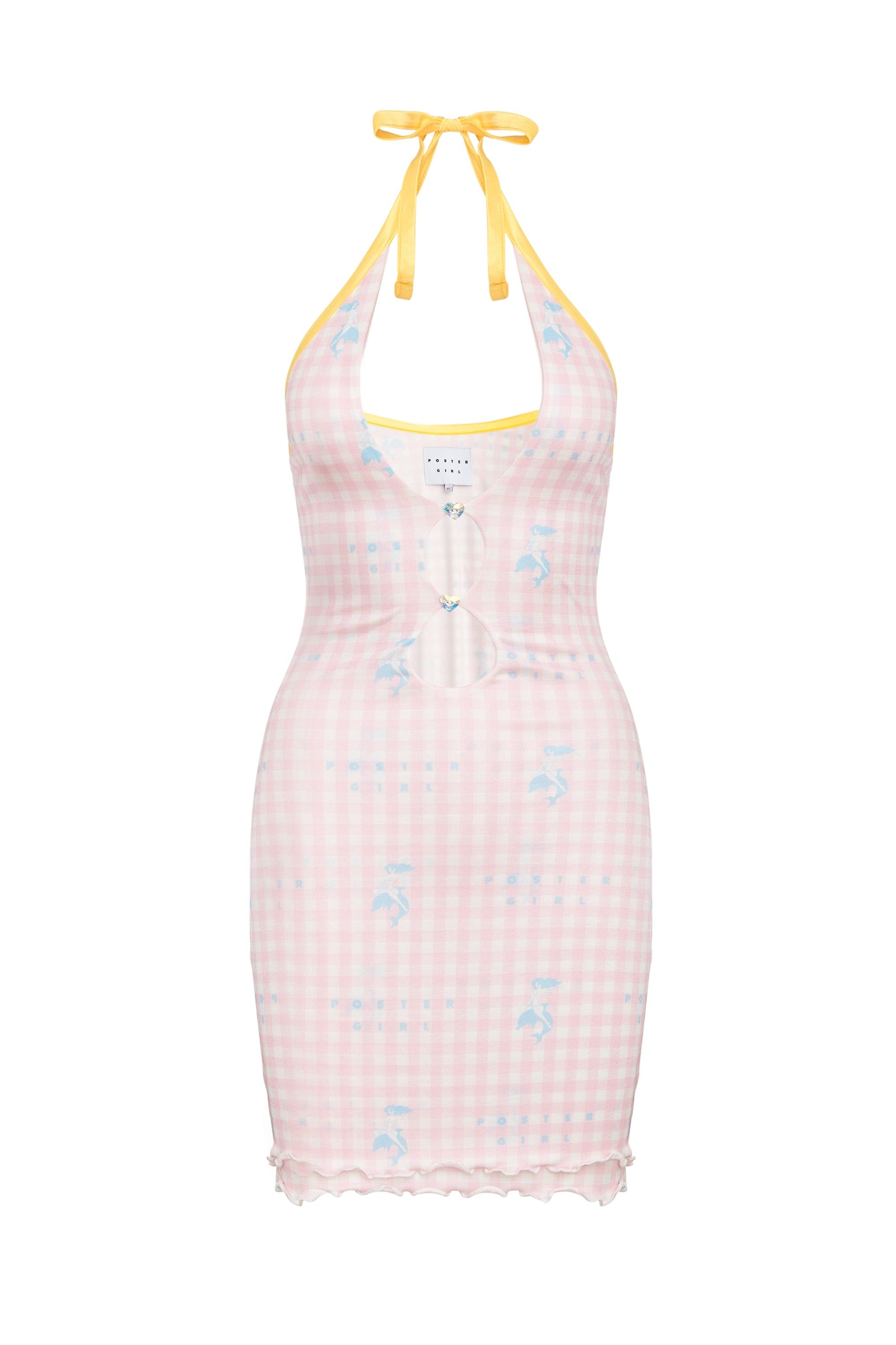 Gretchen Mini Dress Pink Gingham sold by Poster Girl