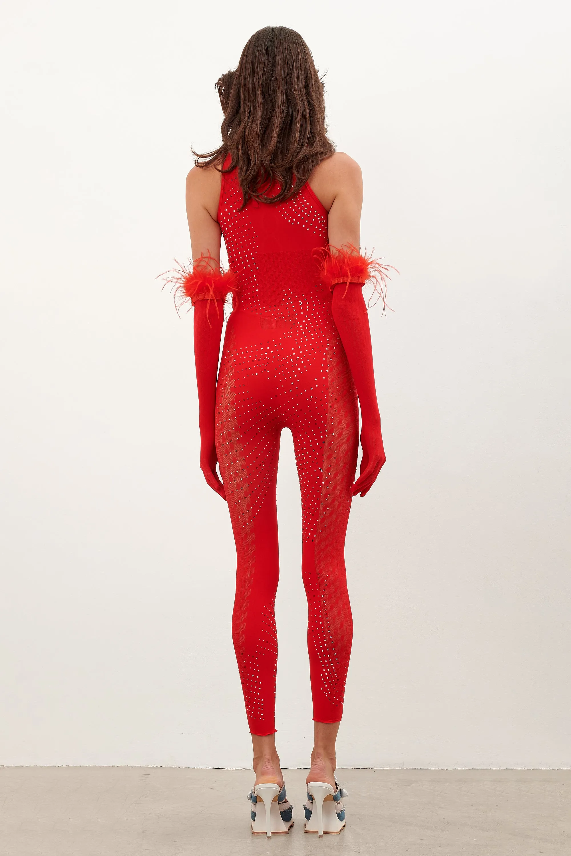 Rhinestoned Janice Jumpsuit X Gloves Heartbreaker sold by Poster Girl product image thumbnail 4
