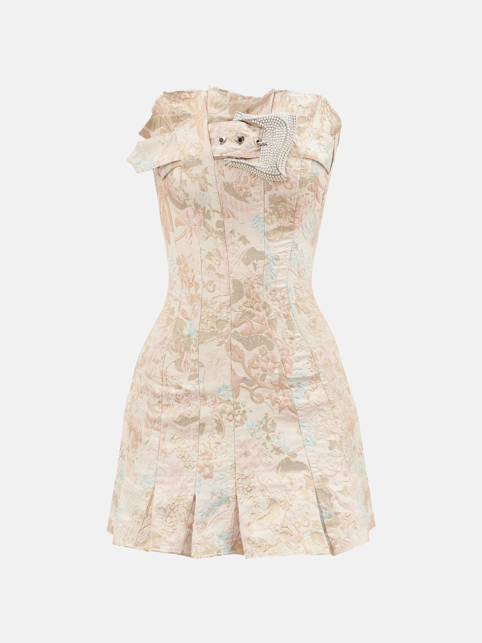 Calamity Corset Dress Floral Brocade sold by Poster Girl