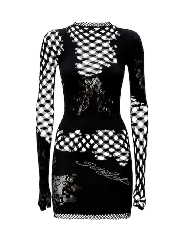 Raquel Dress Jet Black Floral sold by Poster Girl