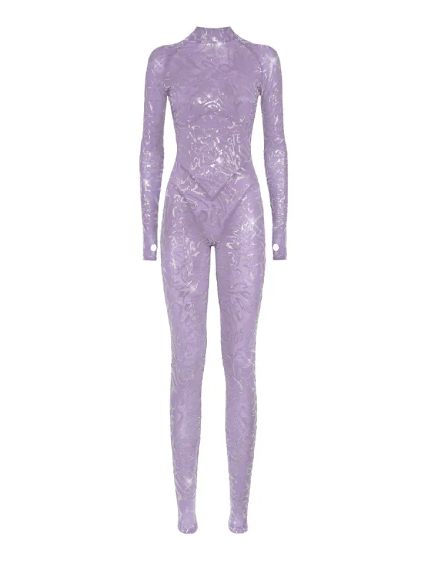 Anna Nicole Jumpsuit Lilac Sequin sold by Poster Girl