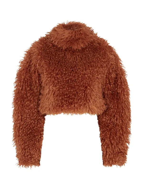 Belle Crop Jumper Mocha sold by Poster Girl