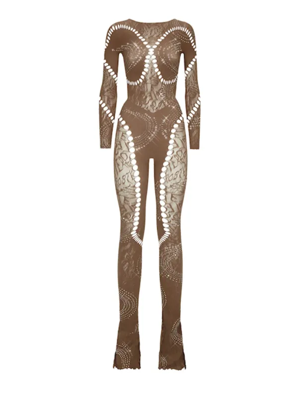 Rhinestoned Kai Jumpsuit Kahlua sold by Poster Girl