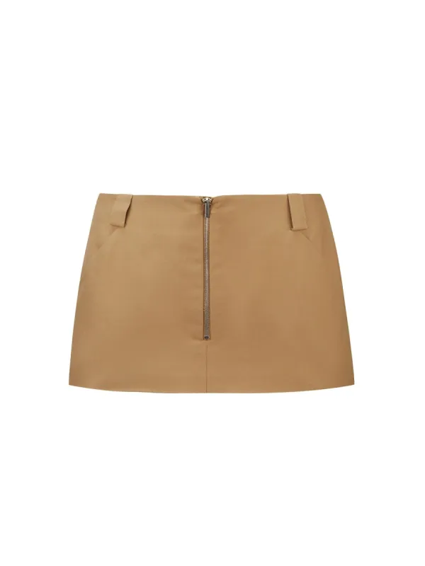 Alba Mini Skirt Camel sold by Poster Girl