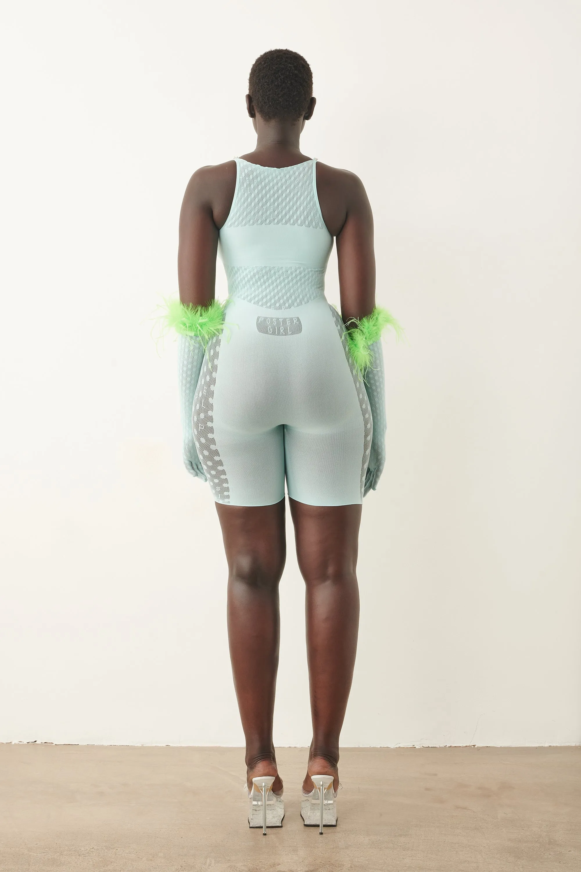 Jetta Jumpsuit x Gwenevere Gloves Set Soft Turquoise sold by Poster Girl product image thumbnail 4