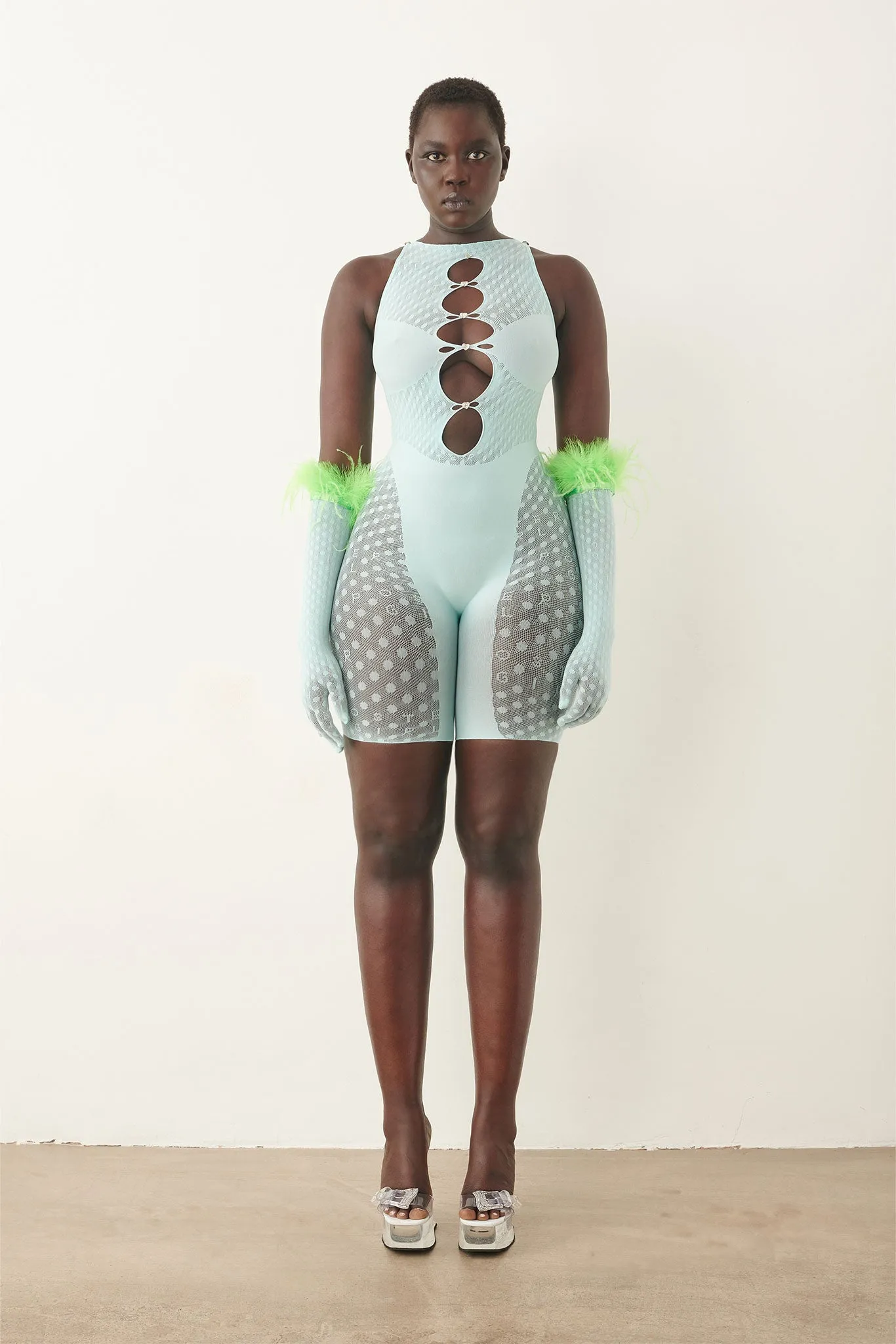 Jetta Jumpsuit x Gwenevere Gloves Set Soft Turquoise sold by Poster Girl product image thumbnail 2