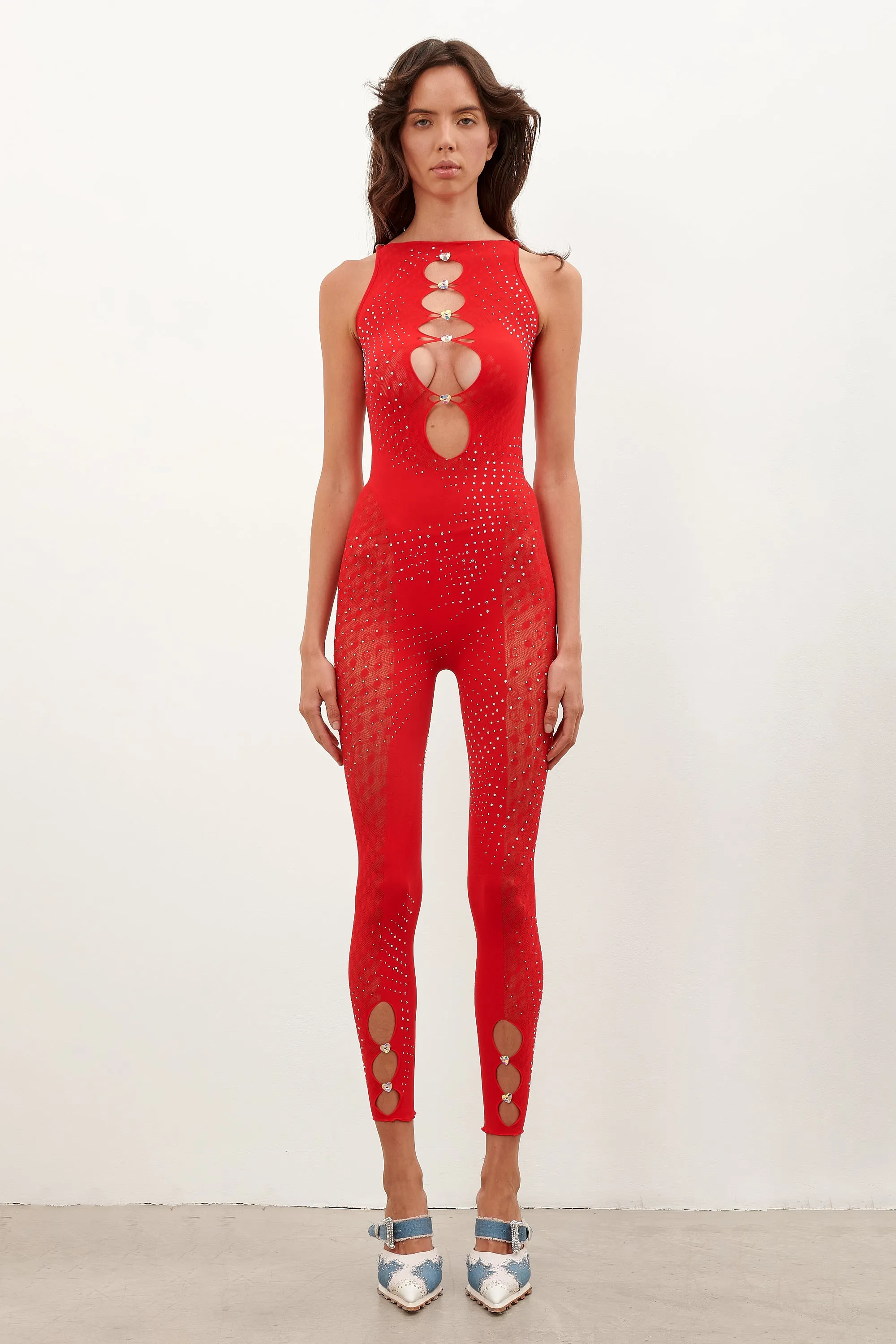 Rhinestoned Janice Jumpsuit Heartbreaker sold by Poster Girl product image thumbnail 2