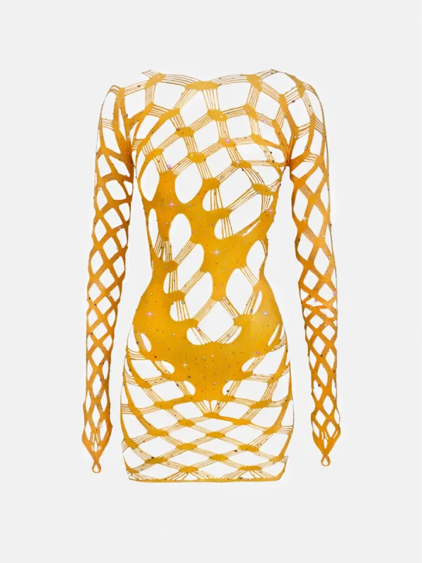 Marina Mini Dress Saffron sold by Poster Girl