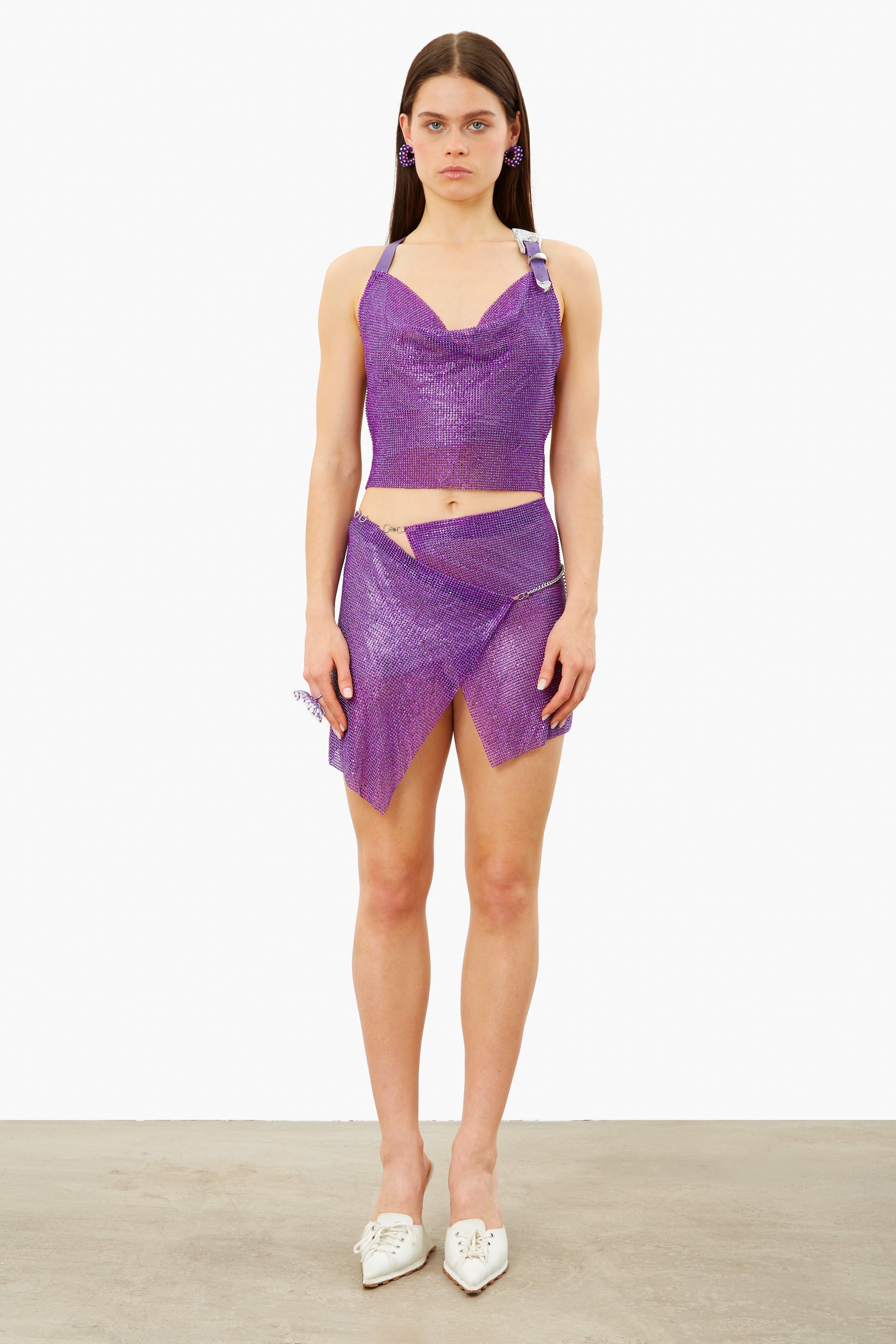 Rhinestoned Bambi Top Amethyst sold by Poster Girl product image thumbnail 2