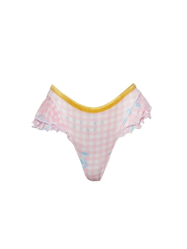 Richards Bikini Bottoms Pink Gingham sold by Poster Girl