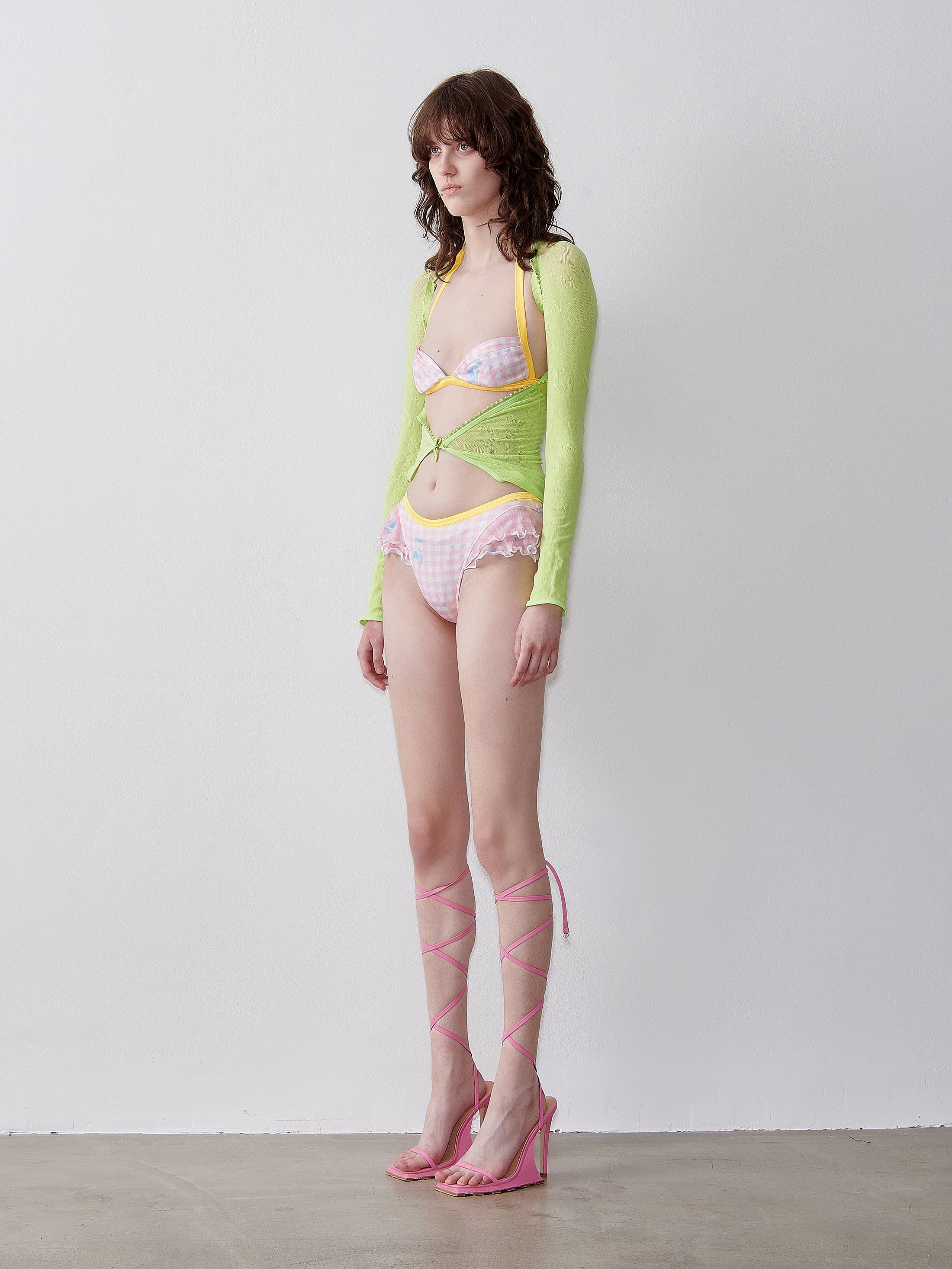 Denise Bikini Top Pink Gingham sold by Poster Girl product image thumbnail 3