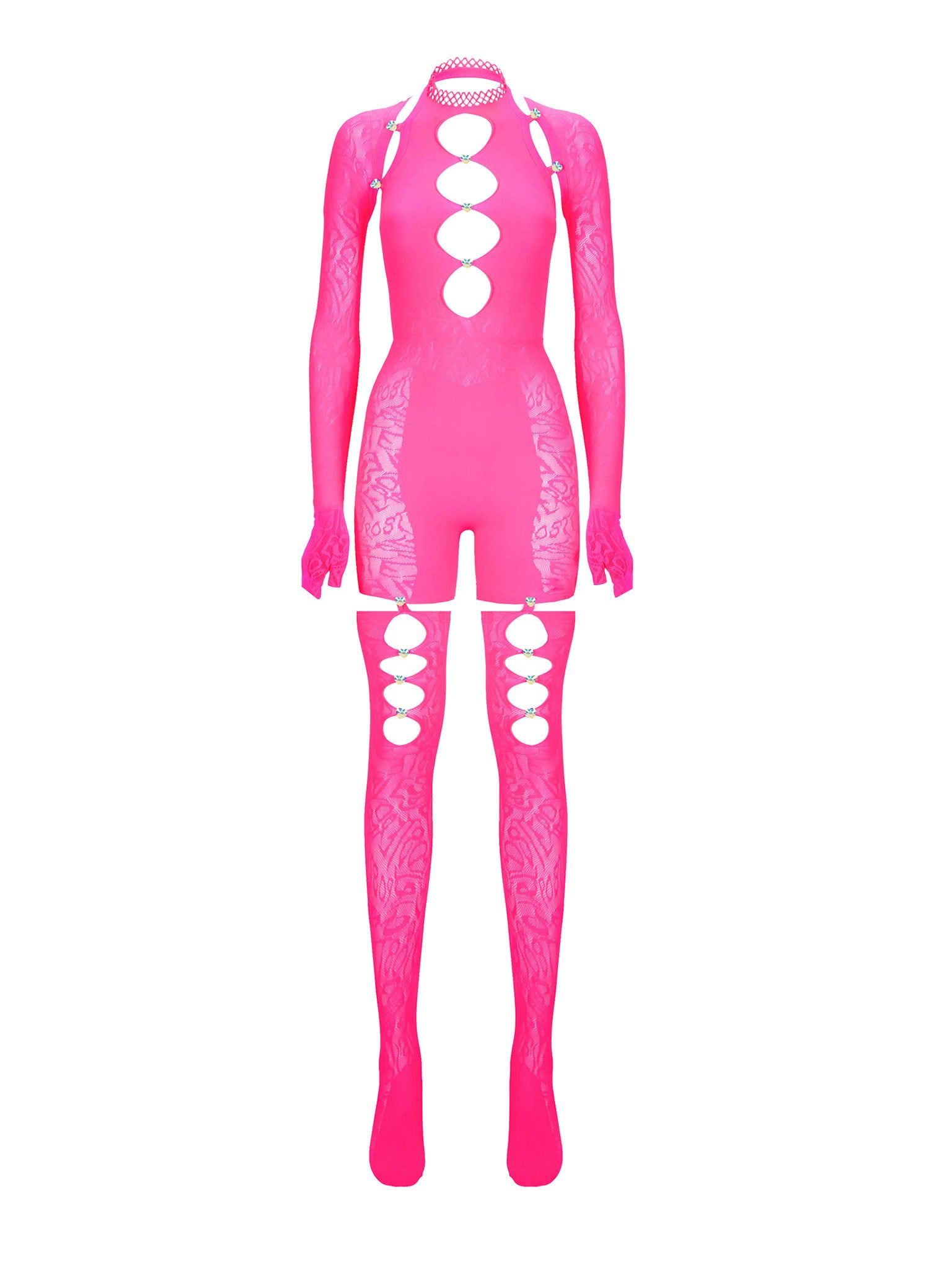 Isamaya Jumpsuit Shocking Pink sold by Poster Girl