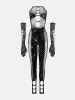 Rhinestoned Janice Jumpsuit X Gloves Set Jet Black sold by Poster Girl