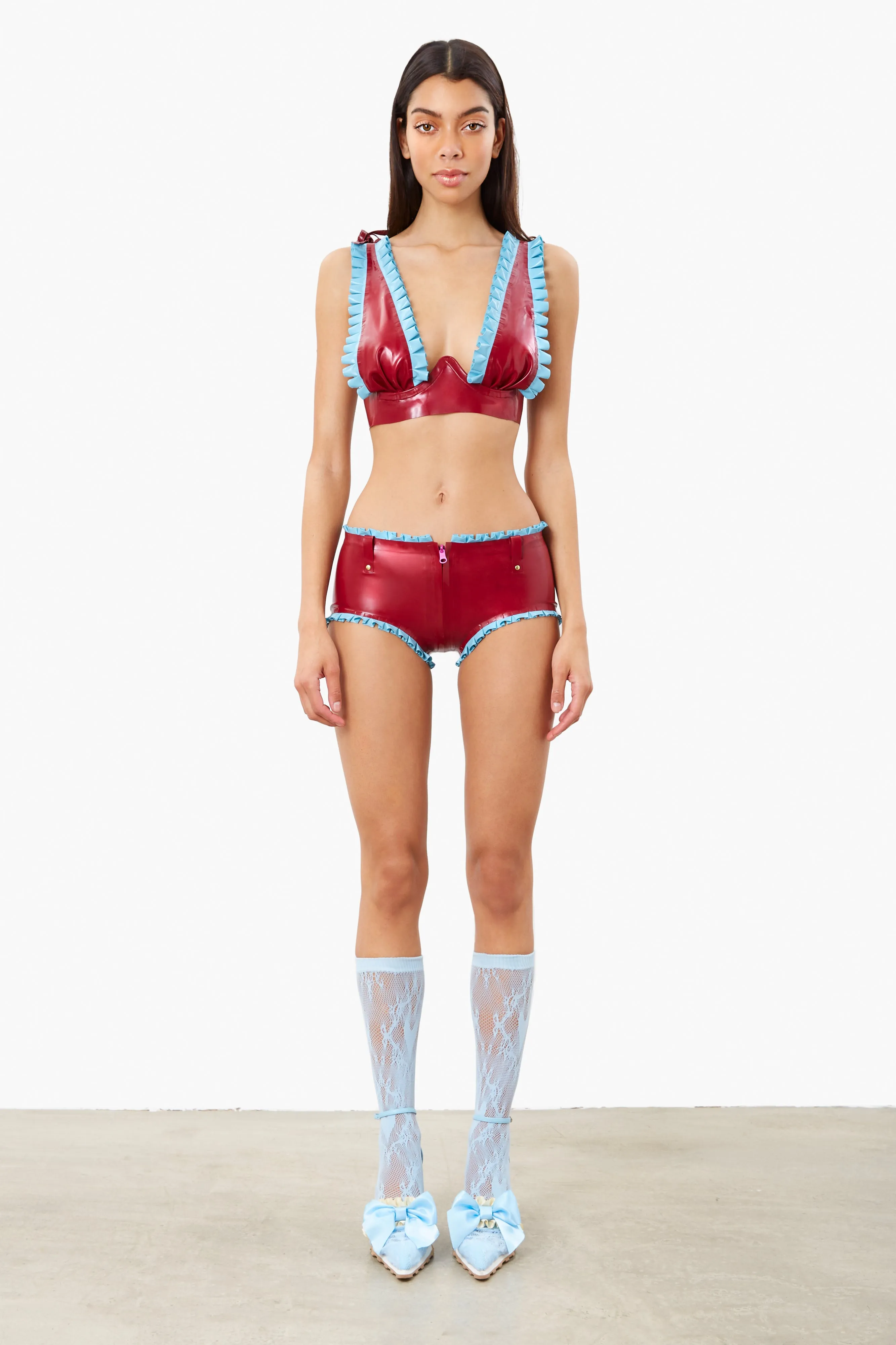 Salma Latex Bra Burgundy sold by Poster Girl product image thumbnail 2