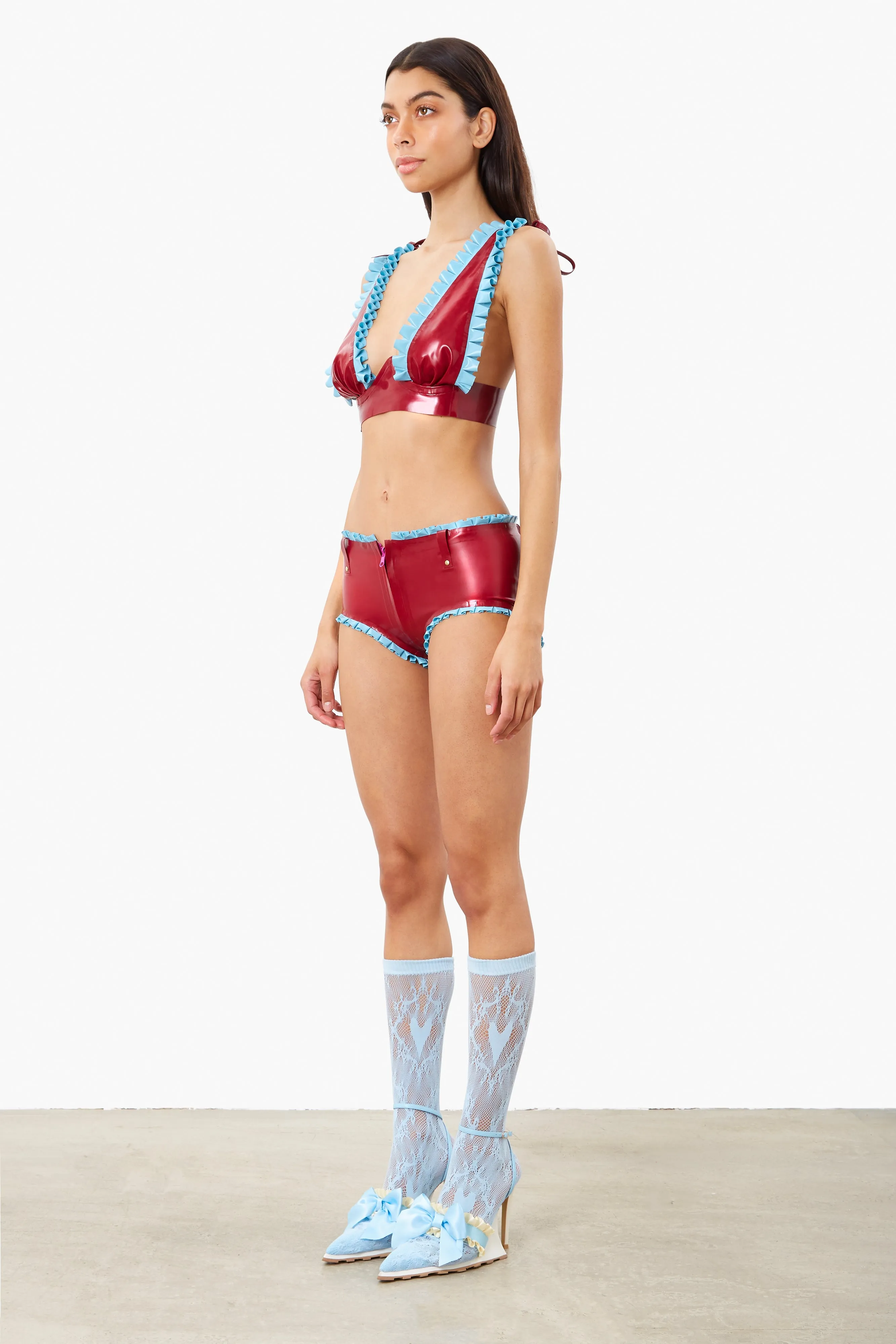 Salma Latex Bra Burgundy sold by Poster Girl product image thumbnail 4