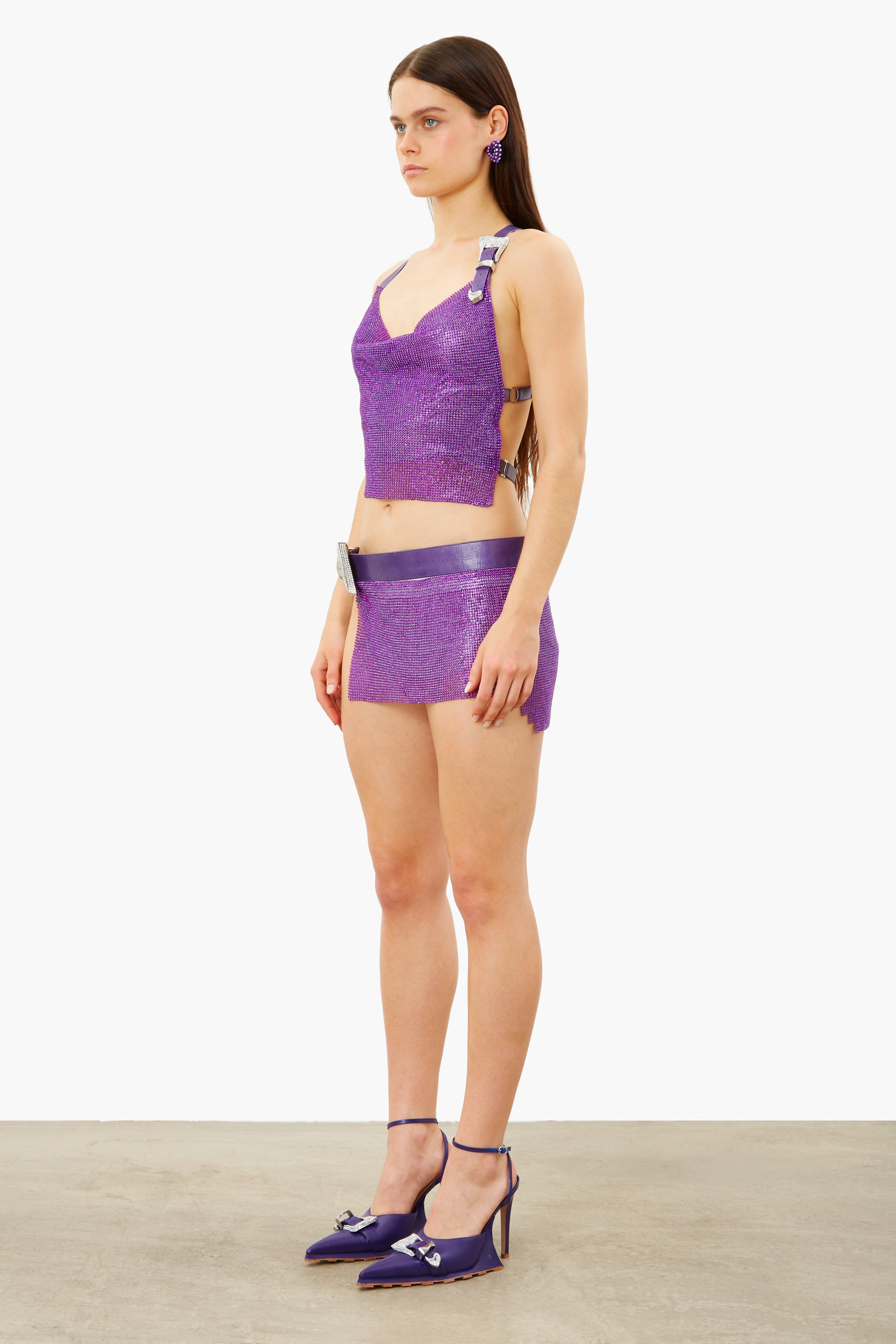 Layken Micro Skirt Amethyst sold by Poster Girl product image thumbnail 4