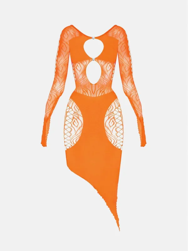 Charlotte Dress Tangerine sold by Poster Girl