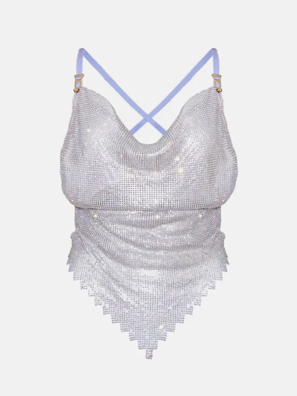 Rhinestoned Beyan Top Mojito sold by Poster Girl