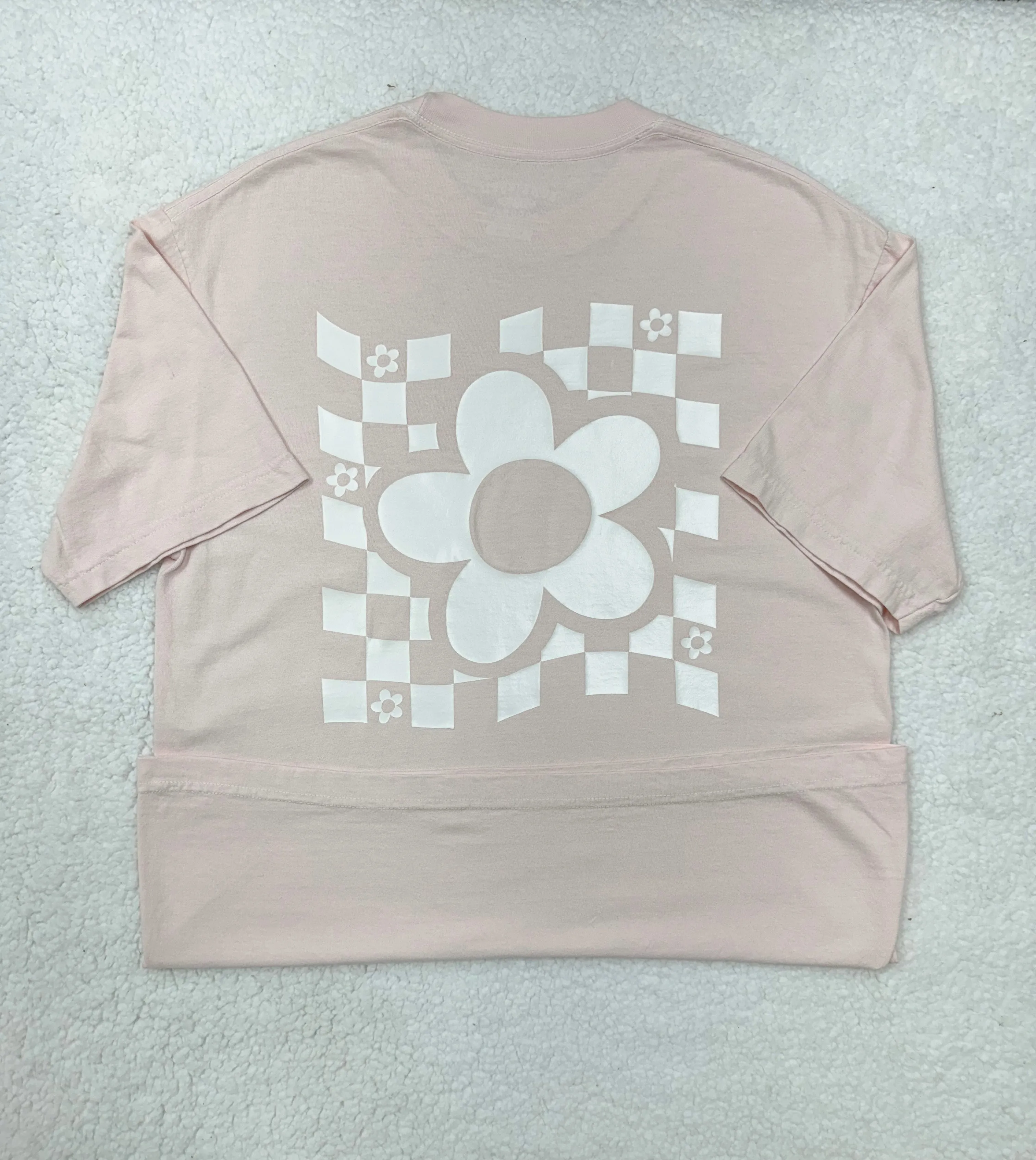 Checkered Flower Tee sold by Sunkissed Coconut